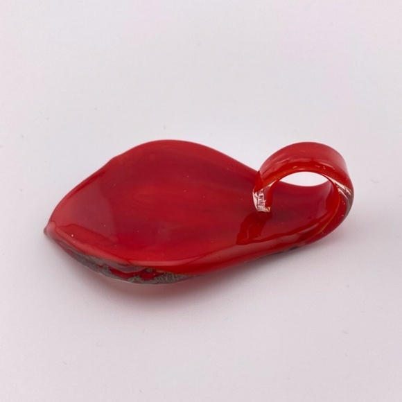 Art Glass Pendant Red Blue - Picture 3 of 5